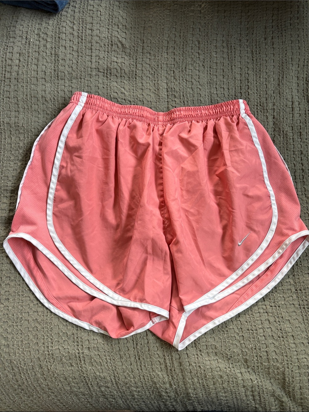 Nike Coral and White Women's Athletic Shorts